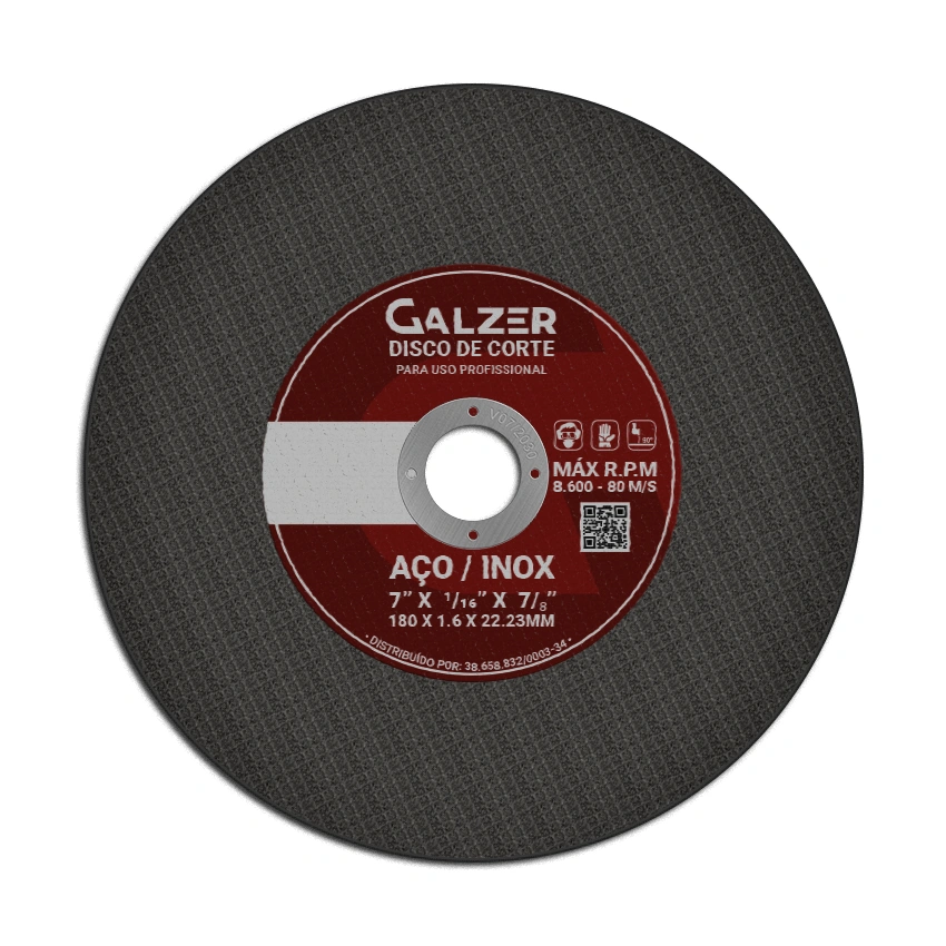 Disco de Corte Aço/Inox 7"